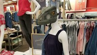Waahhh.. sejak kapan nih dinosaurus pakai pakaian begini? Ehh...
