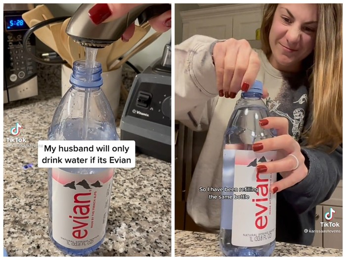 Istri Isi Botol Minum Suami dengan Air Keran