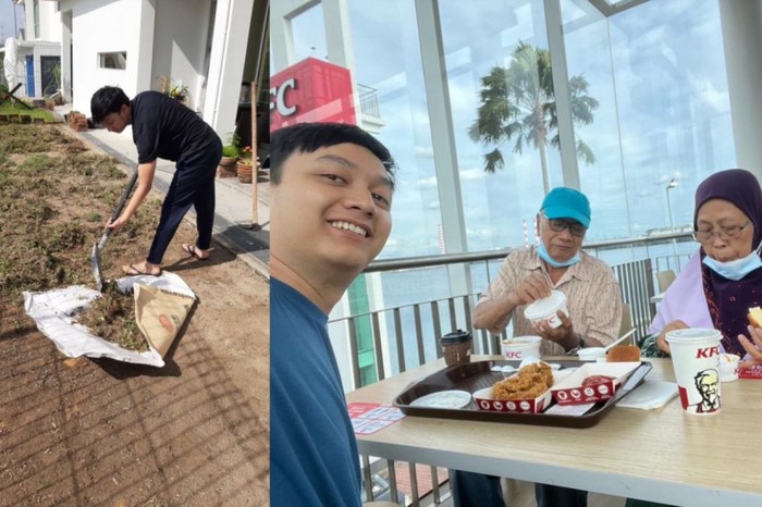 Haru! Anak Traktir Makan Orangtua Ayam KFC yang Dulu Tak Mampu Dibelinya