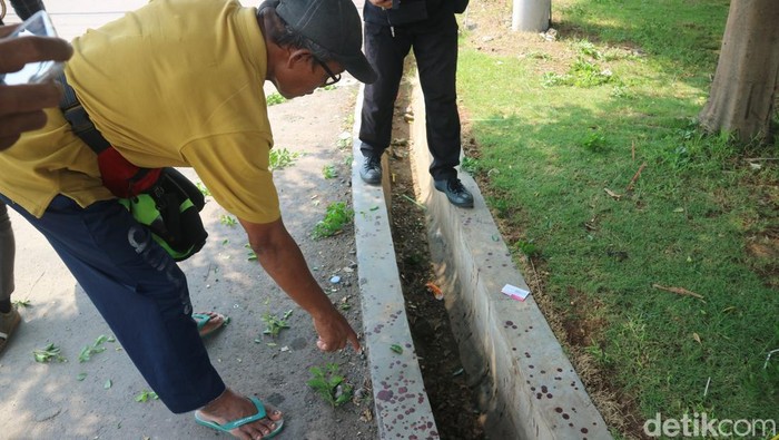 Lokasi kejadian pembacokan di Taman Bumi Wangi, Jekulo, Kudus, Kamis (6/1/2022).