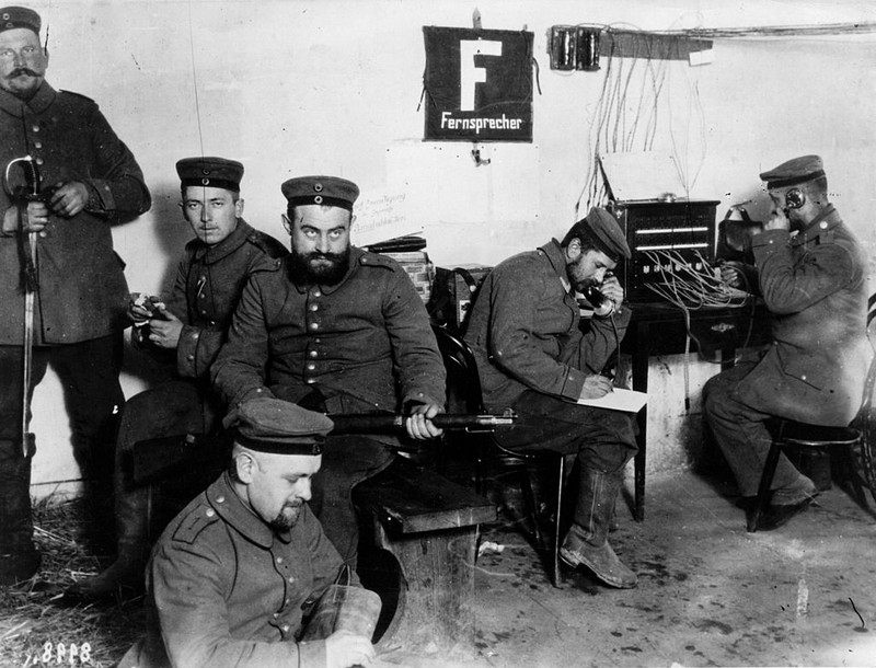 Trainee wireless telegraph operators at Marconi House, London, 18th March 1913.  (Photo by Topical Press Agency/Hulton Archive/Getty Images)