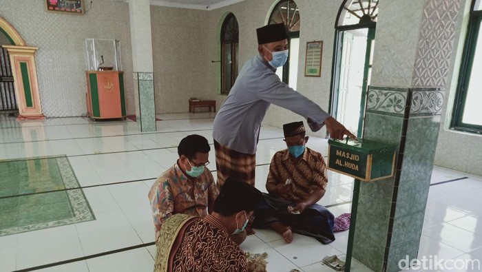 Kotak amal Masjid Al Huda, Klaten, yang dibobol para pelaku.