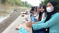 Pemandangan tepi Sungai Bogowonto di Kape Kapi