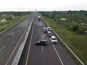 Lubang di Tol Palembang-Lampung Pemicu Wanita Tewas Kecelakaan Ditutup