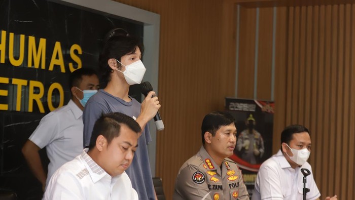Naufal Samudra saat dirilis pihak kepolisian.