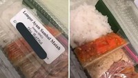 Niat ingin sarapan yang enak, netizen ini justru temukan dirinya harus sibuk meracik makanan. Berkonsep DIY atau membuat sendiri, lemper yang dipesannya diberikan secara terpisah isiannya. Foto: Instagram/recehangokil