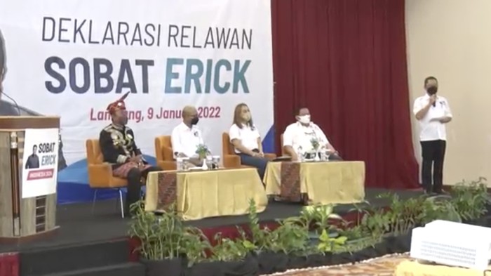 Sobat Erick Serentak Deklarasikan Erick Thohir Capres 2024 di 10 Provinsi