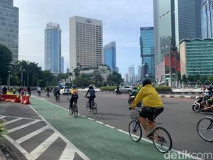 Kasus Covid Melonjak, Bundaran HI Masih Ramai Aktivitas Warga