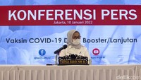 Dalam kesempatan tersebut, Penny juga mengatakan pemberian rekomendasi vaksin booster COVID-19 ini sudah mendapat rekomendasi dari Komite Penasihat Ahli Imunisasi Nasional (ITAGI). Rifkianto Nugroho/detikcom.