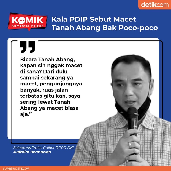 Kala PDIP Sebut Macet Tanah Abang Bak Poco-poco (Tim Infografis detikcom)