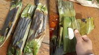 Gurih legit otak-otak paling enak dinikmati dengan siraman bumbu kacang saat waktu luang. Tetapi jika hanya sebesar ini, sepertinya hanya sampai tenggorokan saja. Foto: Instagram/_sadfood