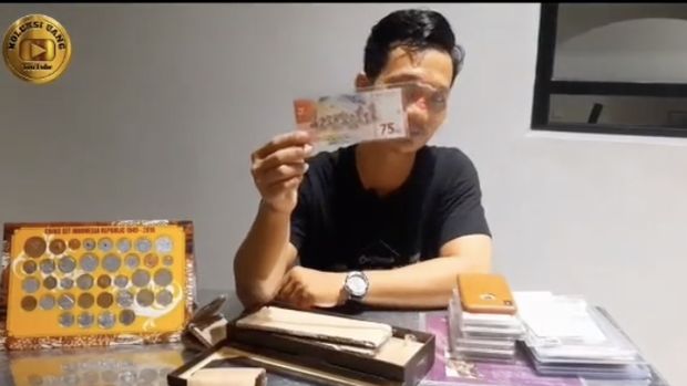 Pengoleksi uang kertas (Tangkapan layar Tiktok @koleksi_uang)