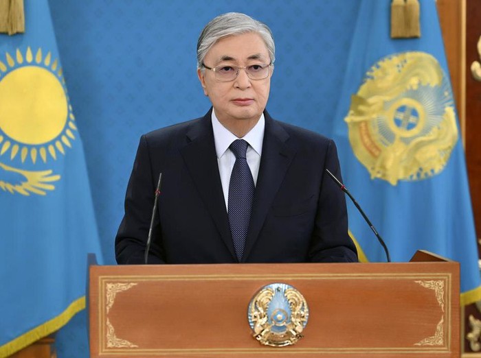 In this image taken from video released by Kazakhstans Presidential Press Service, Kazakhstans President Kassym-Jomart Tokayev speaks during his televised statement to the nation in Nur-Sultan, Kazakhstan, Friday, Jan. 7, 2022. In the face of mounting domestic unrest and apparent uncertainty over the loyalty of law enforcement and military forces, Kazakhstans president has turned to a Russia-dominated security alliance for help. The Collective Security Treaty Organization was formed in the first half of the 1990s following the collapse of the Soviet Union. Besides Russia, it includes Armenia, Belarus, Kazakhstan, Kyrgyzstan, and Tajikistan. (Kazakhstans Presidential Press Service via AP)