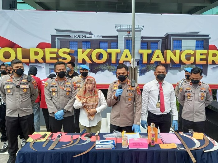 Rilis kasus penangkapan 28 geng motor Polresta Tangerang