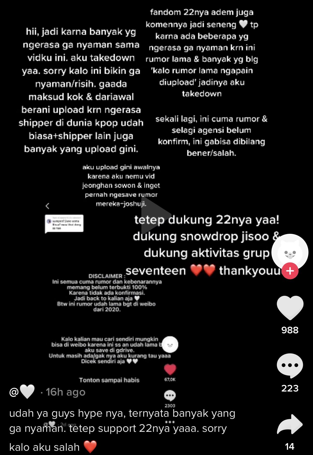 Rumor Pacaran Joshua SEVENTEEN dan Jisoo BLACKPINK