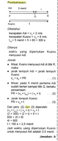 Contoh Soal Gerak Lurus Dan Penjelasan Konsep GLB-GLBB