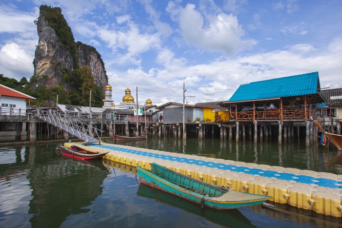 Koh Panyee fisherman village island at Phang-Nga Bay, Thailand