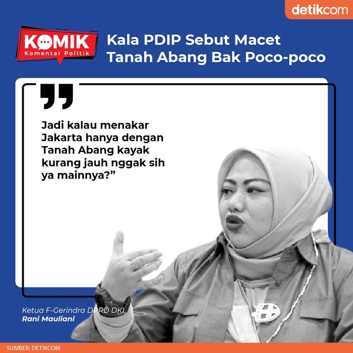Kala PDIP Sebut Macet Tanah Abang Bak Poco-poco (Tim Infografis detikcom)