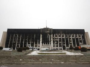 Jejak Kerusuhan di Kazakhstan, Balai Kota Hangus Menghitam