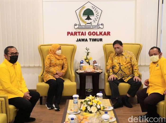 Airlangga Hartarto bertemu dengan Khofifah