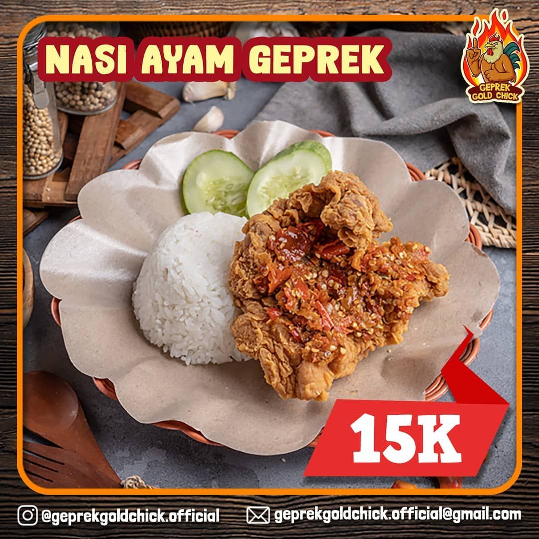 Ayam Geprek Pedas Nampol Rating Tinggi yang Bisa Dipesan Via Ojol