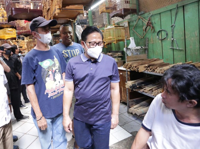 Cak Imin saat menyambangi Pasar Burung Pramuka Jakarta