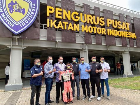 Qarrar Firhand Ali bertemu Ketua IMI Pusat Bambang Soesatyo sebelum bertolak ke Italia, Rabu (12/1/2022) malam WIB.