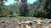 Wisata Rumede terkenal dengan sungai berbatu dengan aliran airnya yang jernih dan menyejukkan. Traveler bisa main air sampai puas di sini! (Abdy Febriady/detikTravel)