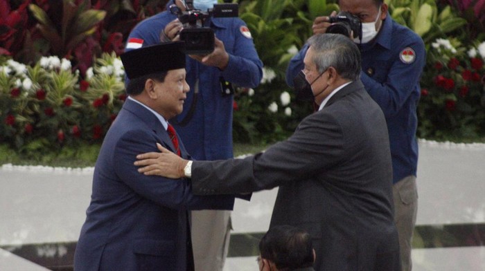 SBY dan Prabowo hadiri pemberian gelar profesor kehormatan ke Terawan (Foto: ANTARA FOTO/YULIUS SATRIA WIJAYA)