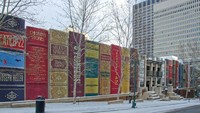 Gedung perpustakaan di Kansas ini dibuat menyerupai buku. Foto: Dok. Brightside