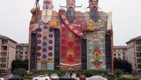 Hotel Tianzi di China bentuknya sangat unik. Foto: Dok. Brightside