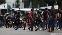 Aksi ini merupakan rangkaian dari simulasi pembubaran tawuran yang dilakukan oleh im Patroli Perintis Presisi Polda Metro Jaya.
