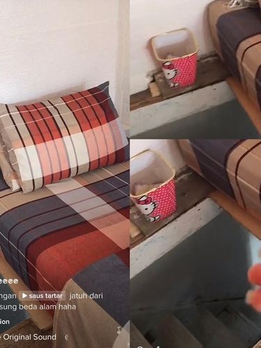 Desain kamar viral kasur dekat dengan tangga, jadi sorotan warganet.