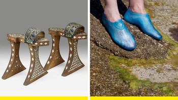 Sepatu zaman dulu dan now. Foto: Brightside