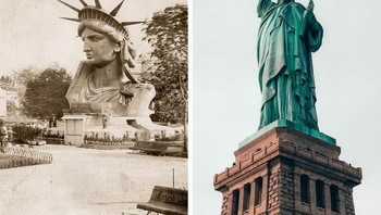 Patung Liberty dulu dan sekarang. Foto: Brightside