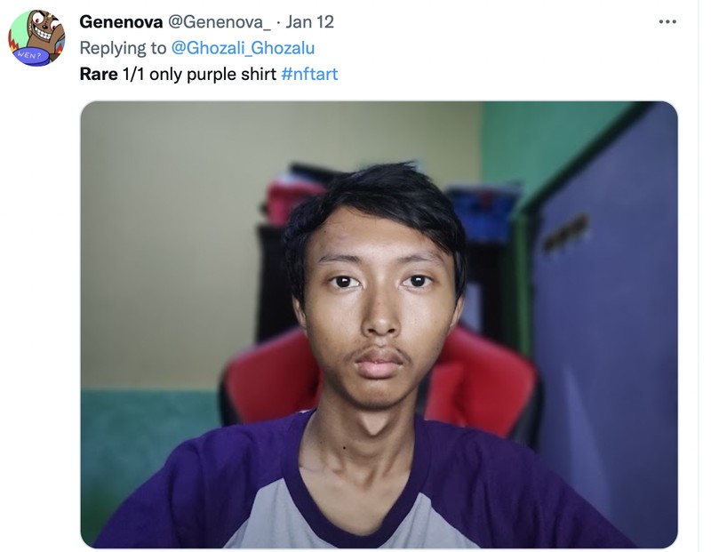 Meme selfie langka Ghozali