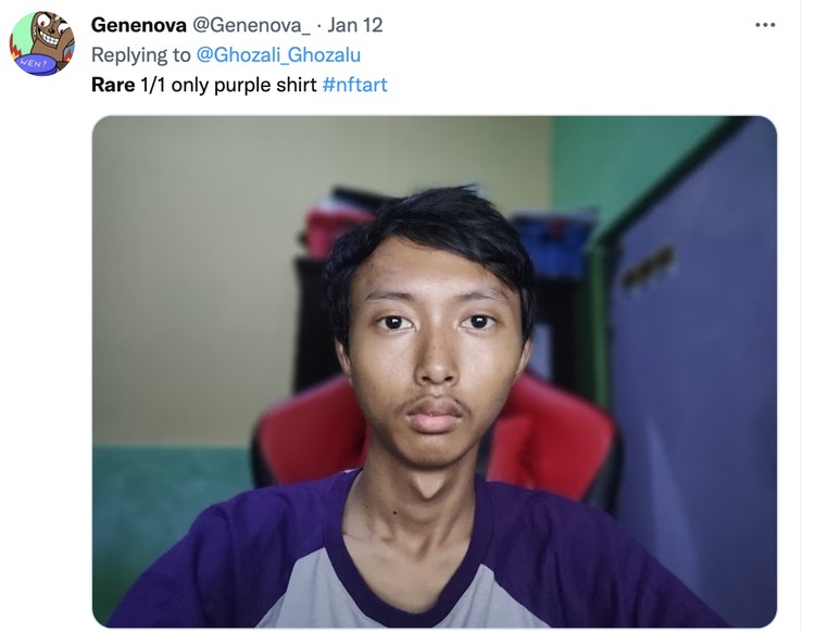 Meme selfie langka Ghozali Meme selfie langka Ghozali
