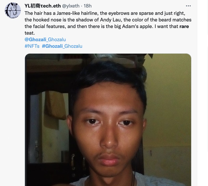 Meme selfie langka Ghozali