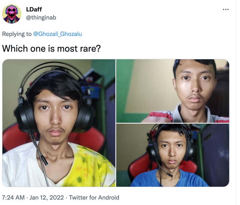 Meme selfie langka Ghozali