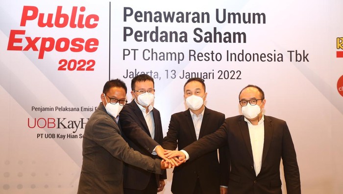 PT Champ Resto Indonesia akan melakukan penawaran umum perdana atau initial public offering (IPO) di Bursa Efek Indonesia (BEI).