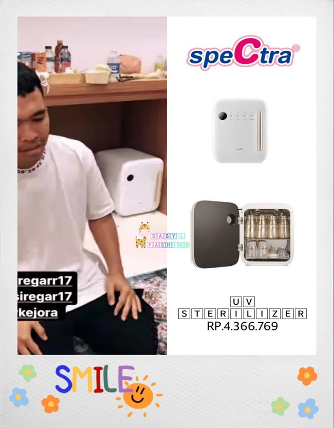 Untuk menjaga kesehatan baby Leslar, Lesti dan Billar pun sudah menyediakan UV Sterilizer untuk mensterilkan botol susu yang akan dipakai. UV Sterilizer yang dipakai oleh baby Leslar itu dibanderol dengan harga sekitar Rp 4,3 juta. Foto: Instagram/@leslaralfatih.fashion