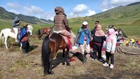 Terpisah, wisatawan piknik lesehan mengaku sangat menikmati sensasi makan di tengah sabana ini. Bagi mereka, ini menjadi pengalaman tak terlupakan. Selain bisa menikmati setiap sajian makanan lezat, keduanya juga puas mengabadikan gambar indahnya panorama alam di Gunung Bromo.