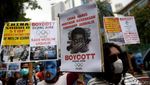 Aksi di Kedubes China, Massa Tolak Olimpiade Musim Dingin di Beijing