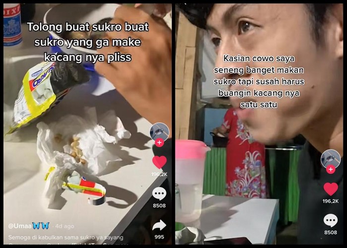Punya Selera Unik, Pria Ini Makan Sukro Tanpa Kacang!
