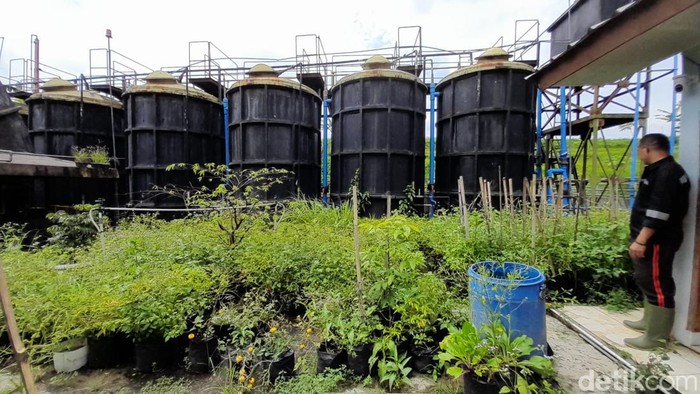 Tempat pengolahan limbah tahu menjadi biogas di Sumedang.