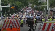 Jalanan Kota Sydney Dipenuhi Demonstran Antivaksin