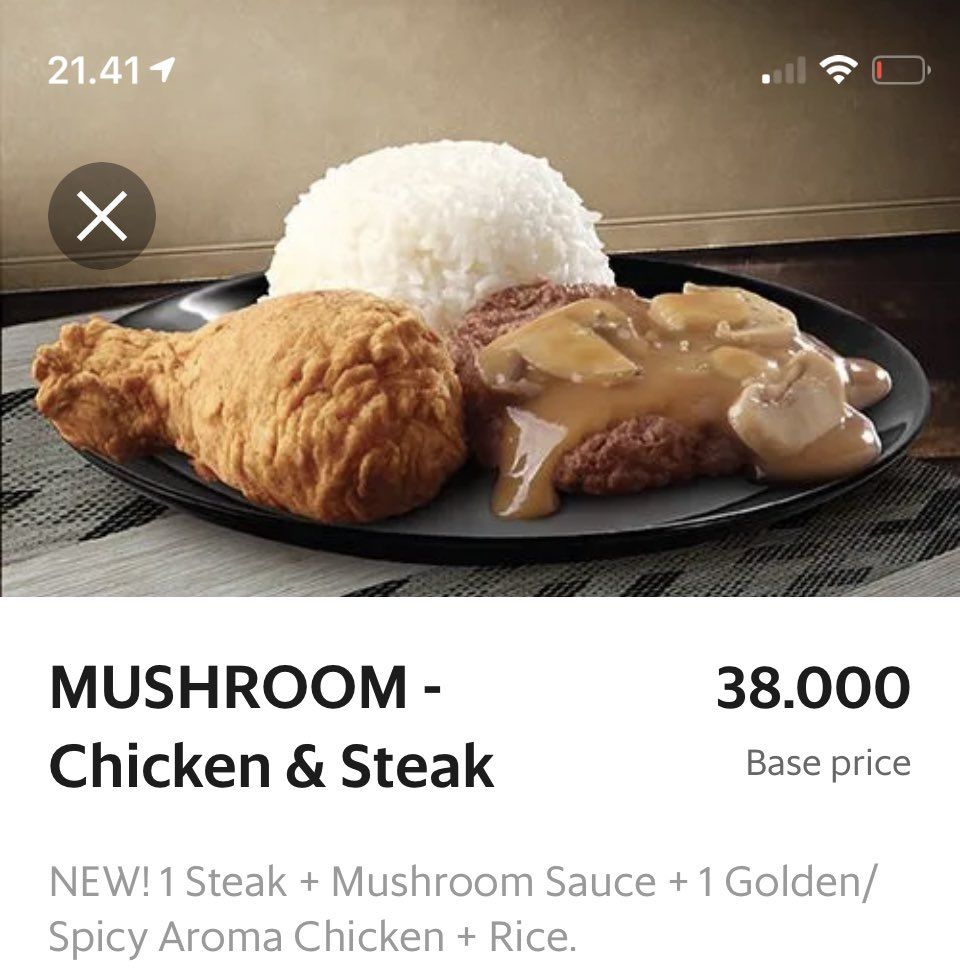 Pesan Mushroom Steak Zonk