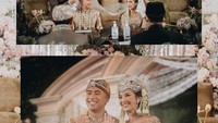 Acara akad nikah pasangan selebriti ini ditayangkan secara live via channel YouTube Vidi Aldiano. Keduanya tampak bahagia di momen sakral tersebut. Foto: Instagram & YouTube Vidi Aldiano
