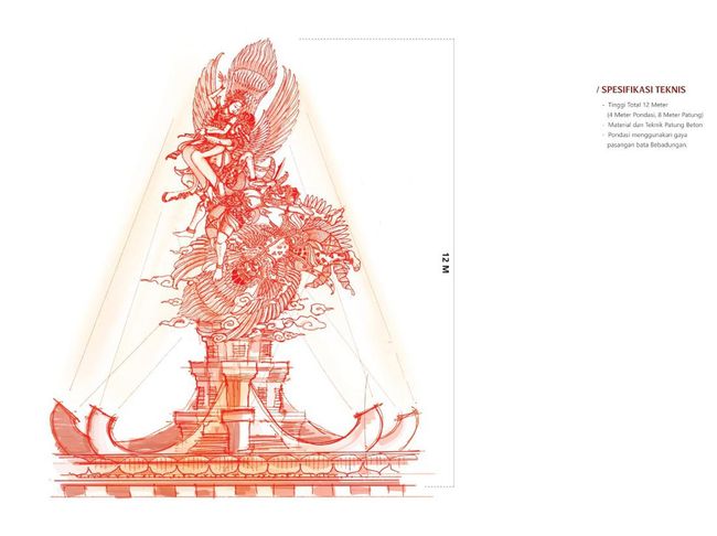 Desain monumen Sita Kepandung yang akan dibangun pakai NFT