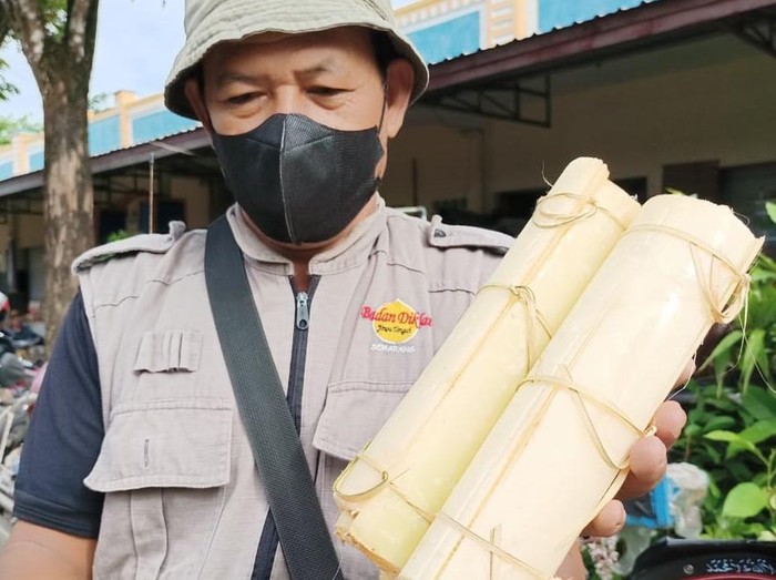 Gurihnya Tempe Debogan Berbungkus Batang Pisang Khas Pacitan